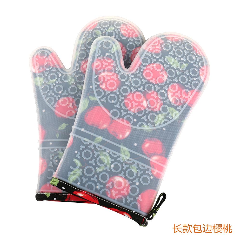 

1 шт. силиконовая перчатка для духовки, термостойкая варежка для кухни, микроволновая печь, нескользящая перчатка, утолщение, высокое качество