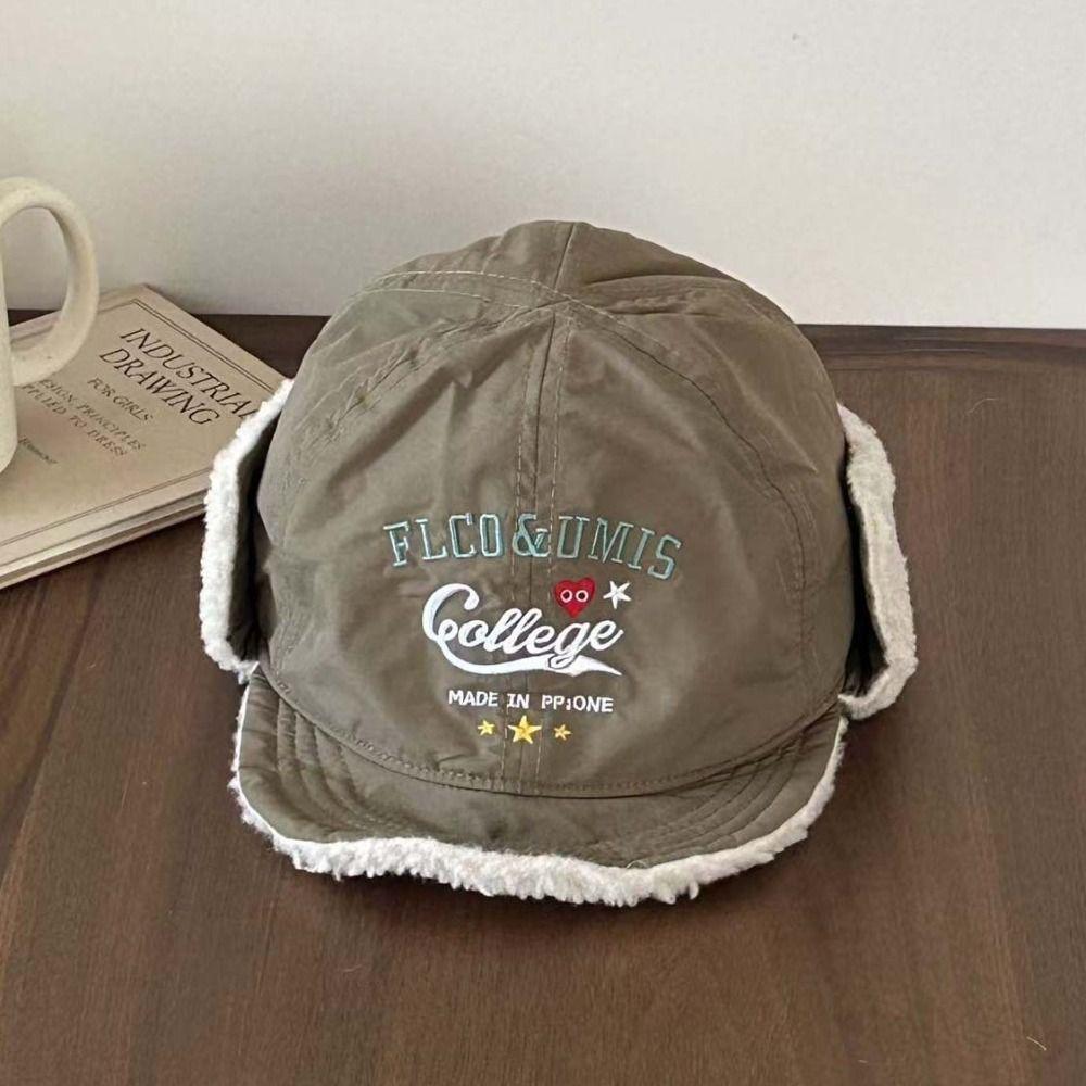 Faux Fur Beanies Cap Ear-Protection Plush Baseball Cap New Warm Plush Hat Outdoor