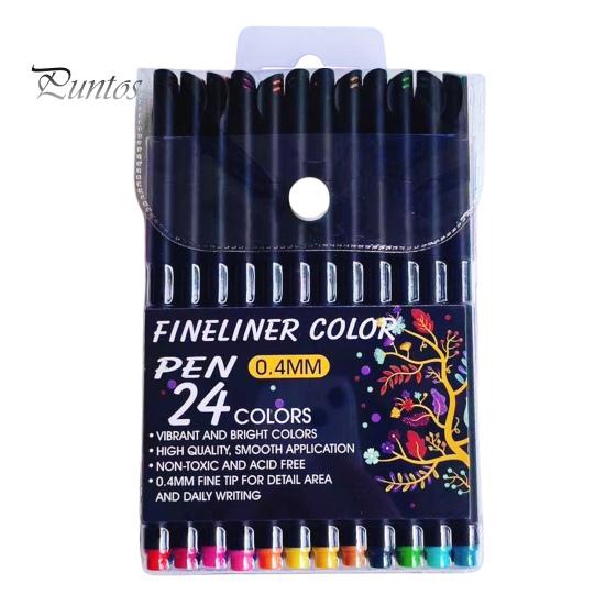 Fine Point Coloring Pens Pen, 0.4mm Ultra-fine Needle Tip, Waterproof Quick-drying Ink Multi Color Fineliner Set Drawing Set, for Professional