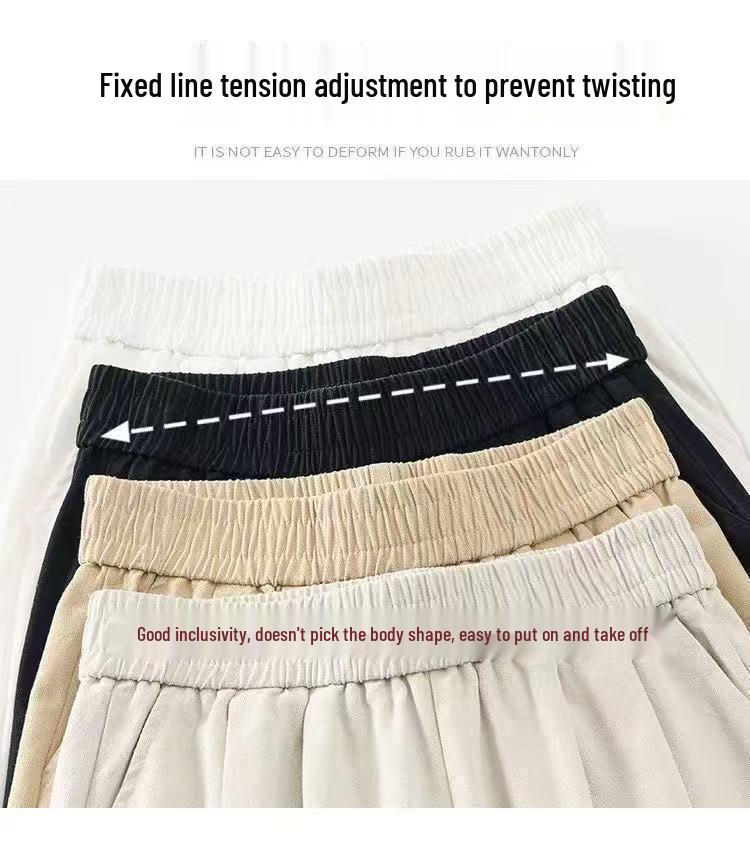 Damen High-Waist Spitzen-Patchwork Weite Hosen - Schlankmachend, Lässig, Verkürzter Gerader Schnitt