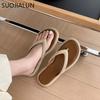 Fashion SUOJIALUN Summer New Candy Color Women Slipper Fashion Slip On Ladies Flat Heel Flip Flop Shoes Soft Casual Vacation Slides Sand
