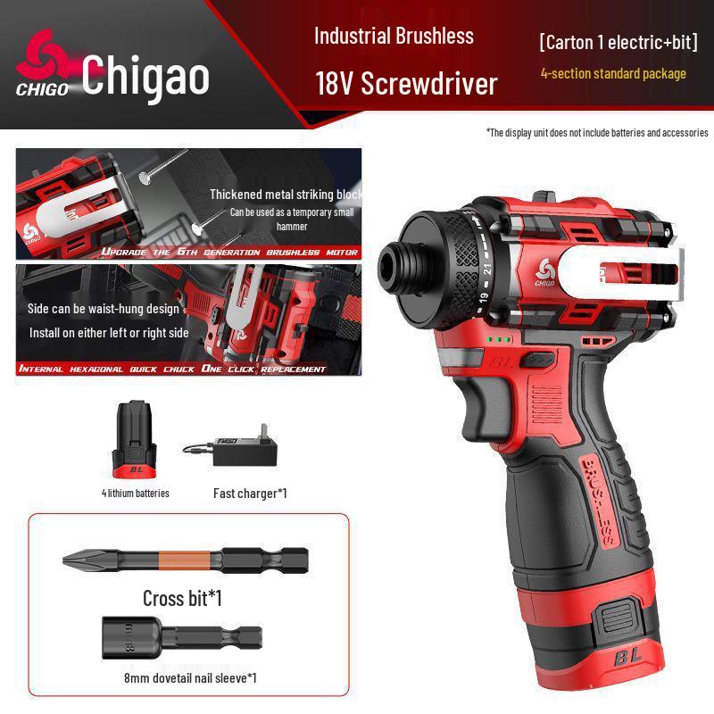 

Бесщеточный аккумуляторный электрический ударный шуруповерт и отвертка