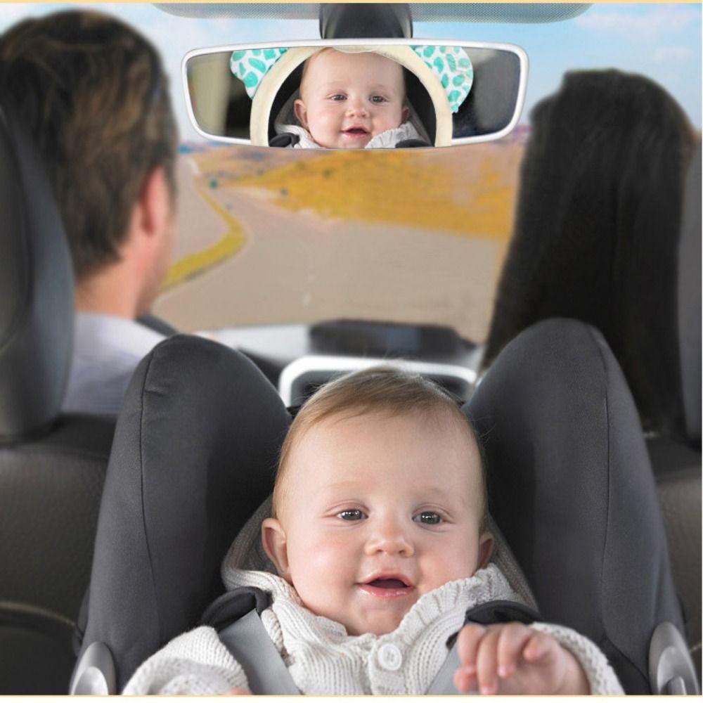 Cartoon Plush Toy Safety Baby Observation Mirror Soft Car Rear Seat Mirror  Back Seat