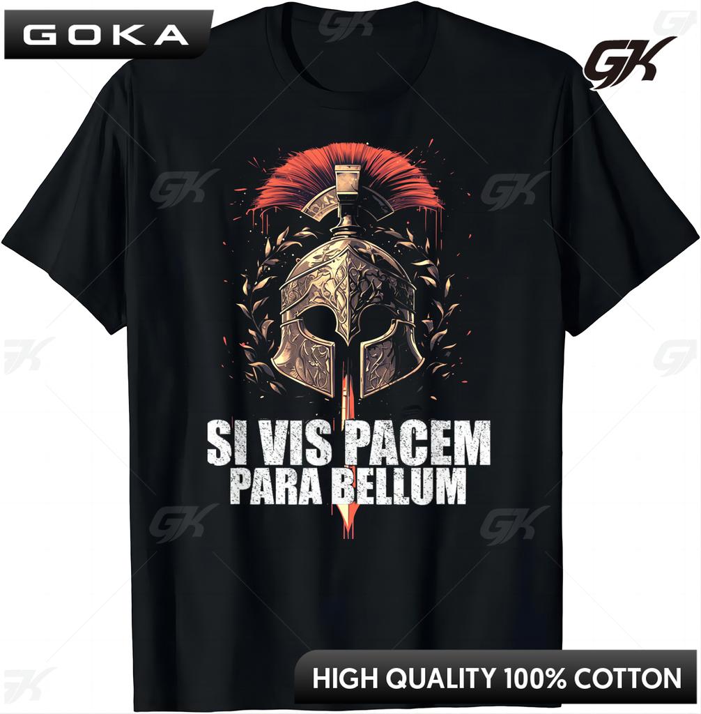 Si Vis Pacem Para Bellum  Latin Wisdom Proverb TShirt  Graphic T Shirts  Unisex Clothes  Camiseta Hombre Great with Jeans