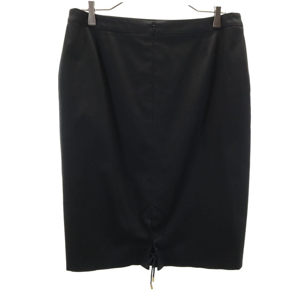Escada Midi Length Trapezoid Skirt 38 Black Women Used