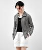Mongdol Sheer Texture Knit Zip-Up Cardigan Khaki Grey Mdcd055Kgray