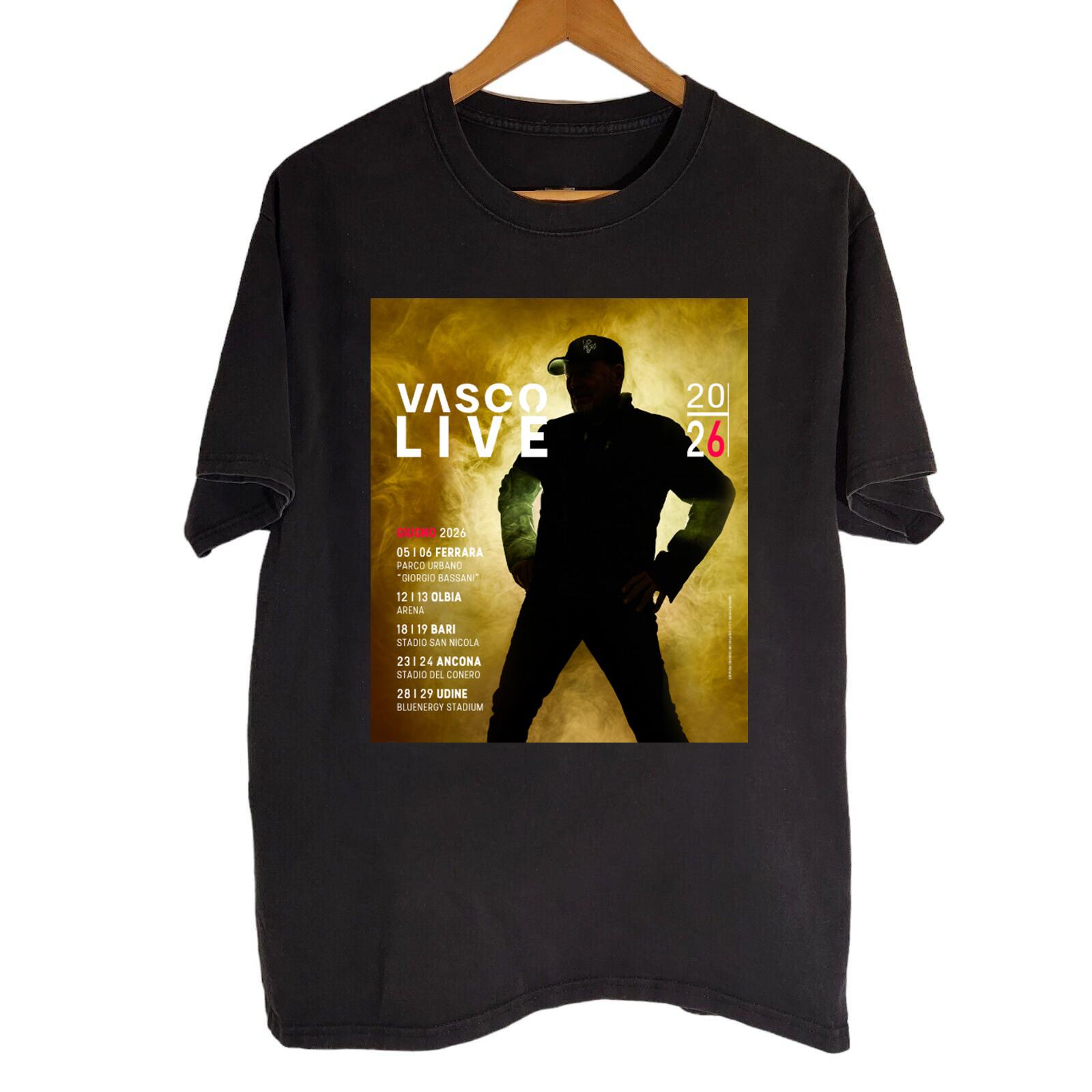VASCO LIVE 2026 Black Cotton Shirt Full size Unisex HL831 XXL