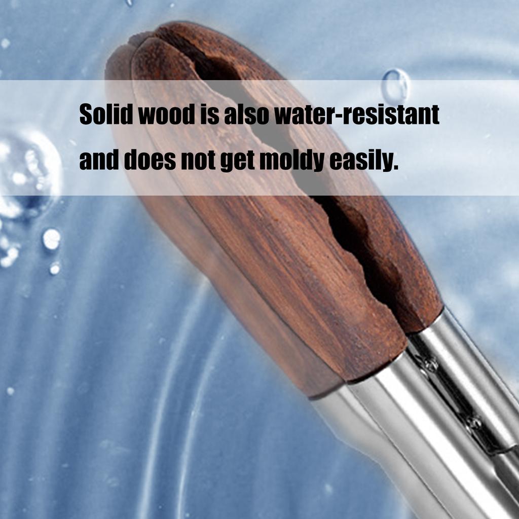 Premium Wooden Tongs with Stainless Steel Tips Barbecue Wood Tongs Perfect for Cooking Grilling and Salad Serving