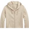 Polo Ralph Lauren Solid Color Logo Embroidered Hooded Zip-Up Sweatshirt Men sweatshirt Khaki 710883329-023