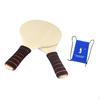2 Pieces Beach Badminton Wooden Paddle 12.8x7inch Multifunctional for Garden Backyard Soft Foam Grip