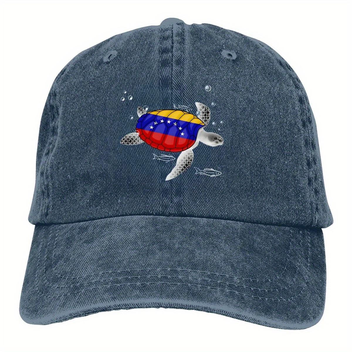 

Venezuela Flag Turtle Baseball Cap Adjustable Cotton Printed Casual Hat Unisex One Size