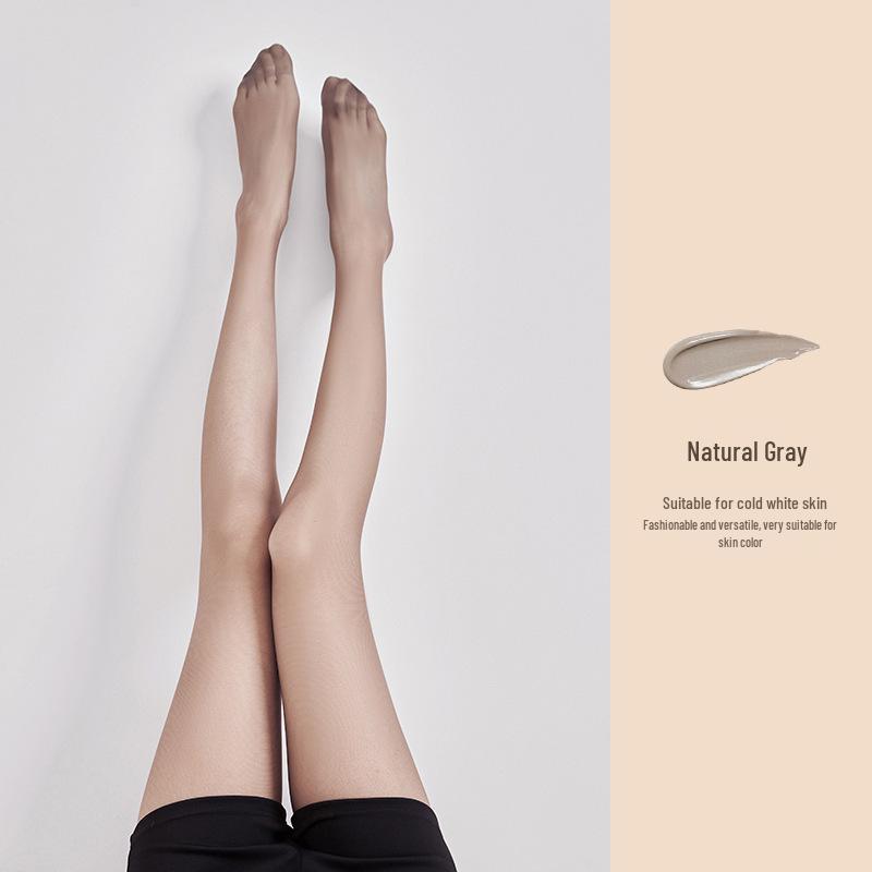 Women's Durable Nylon Thin Anti-Snag Black Stockings: Summer Skin-Beautifying, Leg-Revealing, Non-Blocking Pineapple Design.