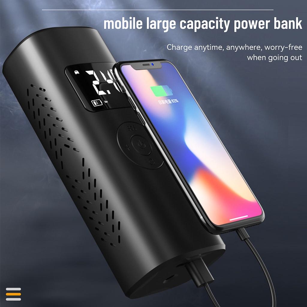 85W Car Air Compressor Inflatable Pump With LED Lamp For Motorcycle Bicycle Car Tyre Inflator  Mini Wireless Electric Air Pump