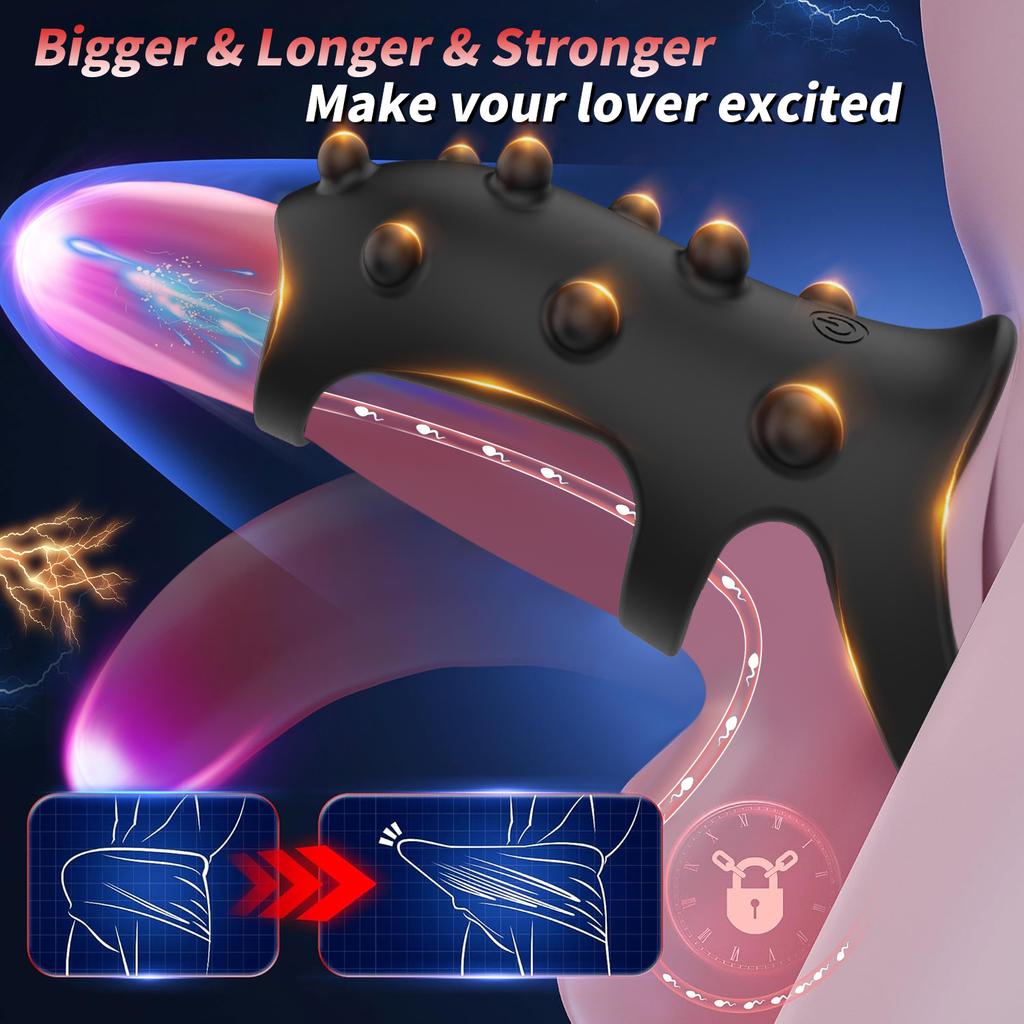 APP Control Vibrating Penis Cock Ring Penis Ring Vibrator Delay Ejaculation Testicles G Spot Stimulate Sex Toys for Men Couples