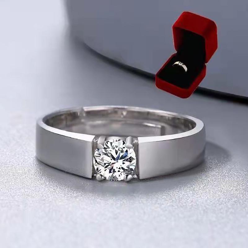 Moissanite Diamond Ring, Imitation Diamond Women'S Light Luxury, Niche High-End Delicate Ring