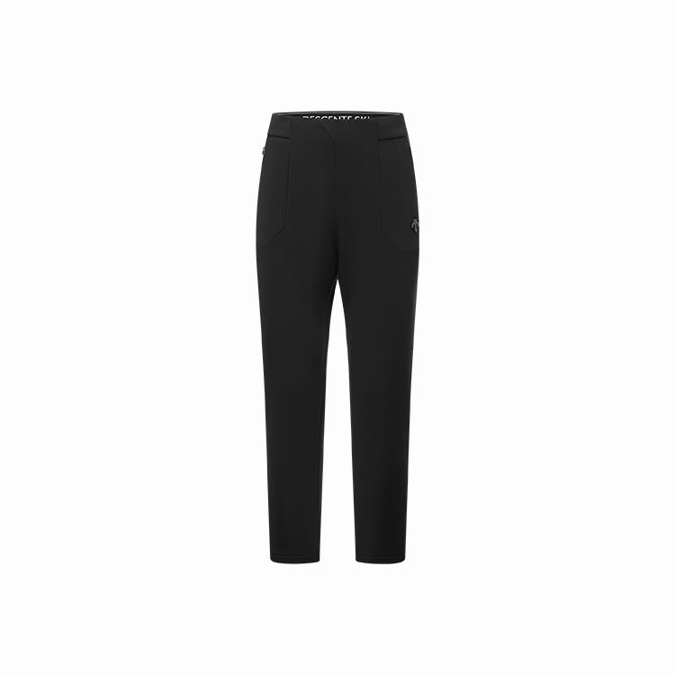 DESCENTE Ski Style Series Outdoor Commuting Knitted Warm Fleece Sports Long Pants Men Bottoms Black D4431SKP61