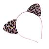 Leopard Pattern Cats Ear Headband for Women and Girl Costume Hairhoop Music Festival Holiday Party Gathering Hairband