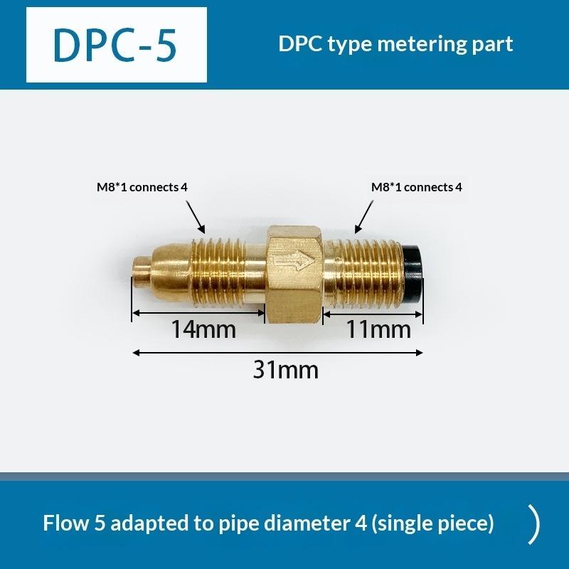 

M8X1Mmx4Mm Tube Dpc-0/1/2/3/4/5 Brass One Way Check Measureing Valve Resistive Proportional Distributor Tip Divider DPC 5 M8x1