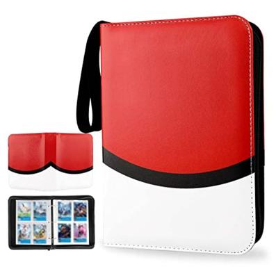 CIUTEK 400 Card 8 Pocket PU Leather Trading Binder with Zipper Waterproof Scratch Resistant Storage Case
