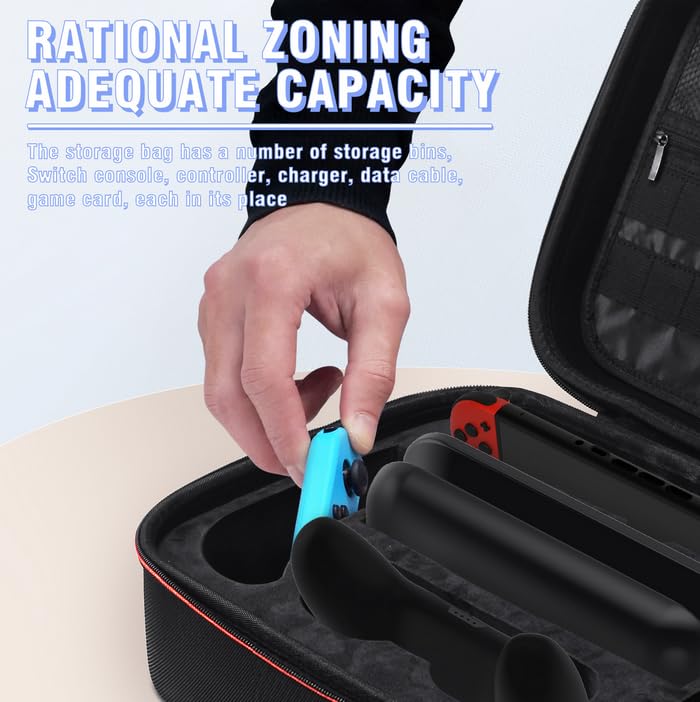 Storage case for Switch portable travel EVA hard large capacity storage pressure resistant 2, bag, shell, box, dustproof, anti-spattering, shockproof,