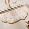 Cute Entrance Door Mat Bathroom Anti Slip Carpet Dirt Resistant and Wear-resistant Foot Pad