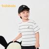 Balabala Kids' Unisex Striped Moisture-Wicking Short Sleeve T-Shirt