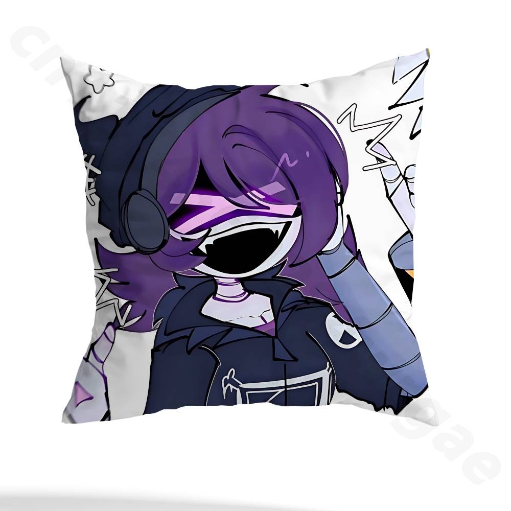 Cute Dog UZI Killers pillowcase casual style decoration, suitable for home decoration (excluding pillow core)