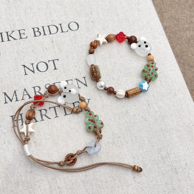 White Bear Christmas Tree Bracelet: Cute, Simple, and Fashionable Design for Autumn and Winter.