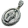 [Silver One] Sterling Silver 925 Miraculous Medal Virgin Mary Spark Pendant Top Men's Z3 (charm)