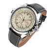 Men S Automatic Mechanical Watch with Leather Strap Fashion Wristwatch Calendar Date Display