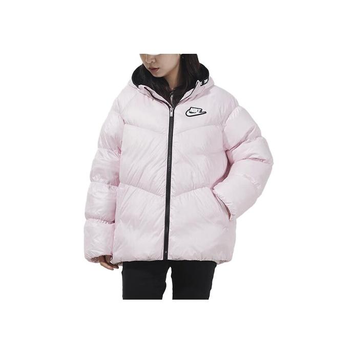 

Nike Down Jacket Solid Color Logo Warm Hooded Kids Jackets Pink NY2142026GS-001