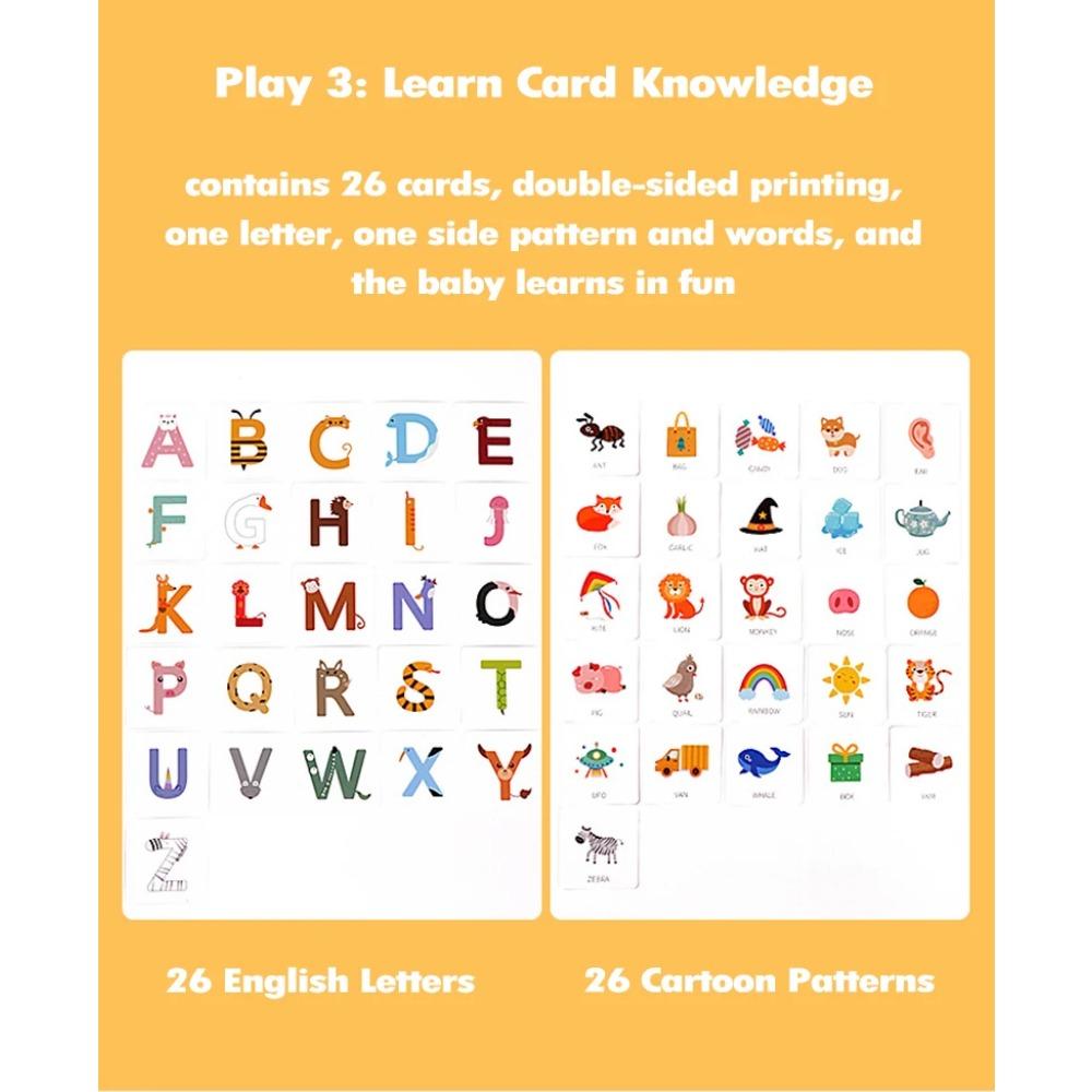 Children Pulling Carrot Language Learning Toys Montessori Game Wooden Box Farm Harvest Radishes Alphabet Early Educational Toys