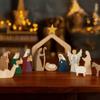 Mini Nativity Scene Decorations Stable Wooden Nativity Scene Set Nativity Scene  Table Centerpiece