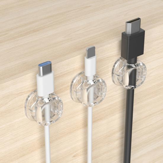 Magnetisk Kabelholder Selvklebende Kabelorganisator Enkel Installasjon Kabelklemme med Fjær for Skrivebord Hjemmekontor Bil