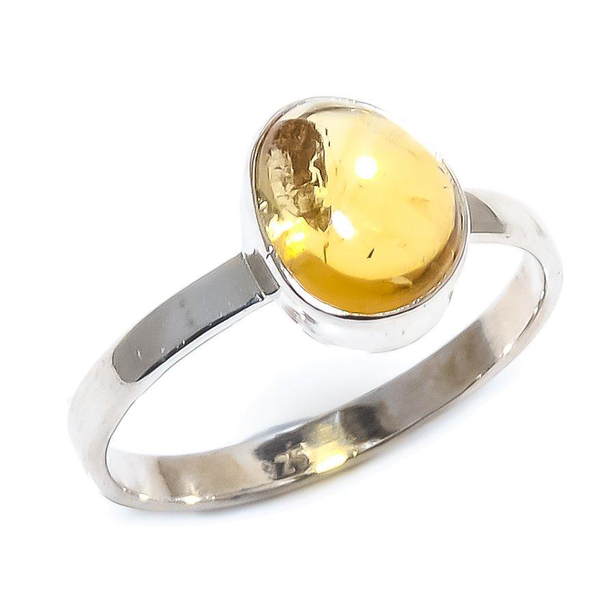 Natural Citrine Gemstone Handmade 925 Solid Sterling Silver Gift Ring S.9 S8k07