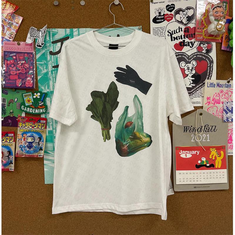 Camiseta holgada Y2K para parejas superventas informalenergética de dibujos animados para chicaCamiseta estampada de