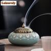 Colour Enamels Plate Incense Burner Home Indoor Aromatherapy Furnace Tea Ceremony Incense Ornament Short Ai Zhu Incense Box