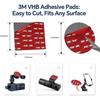 3M VHB Heat Resistant Double Sided Tape Automotive, 6Pcs Mounting Kit Includes 4X 2.2 Round and 2X 2.8 Square Adhesive Pads for Car Phone Holder, Das