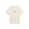 Li Ning CF Sports Lifestyle Series Cartoon Pattern Letter Loose Casual Short Sleeve T-Shirt Unisex Tops Bone-White AHSSA55-2