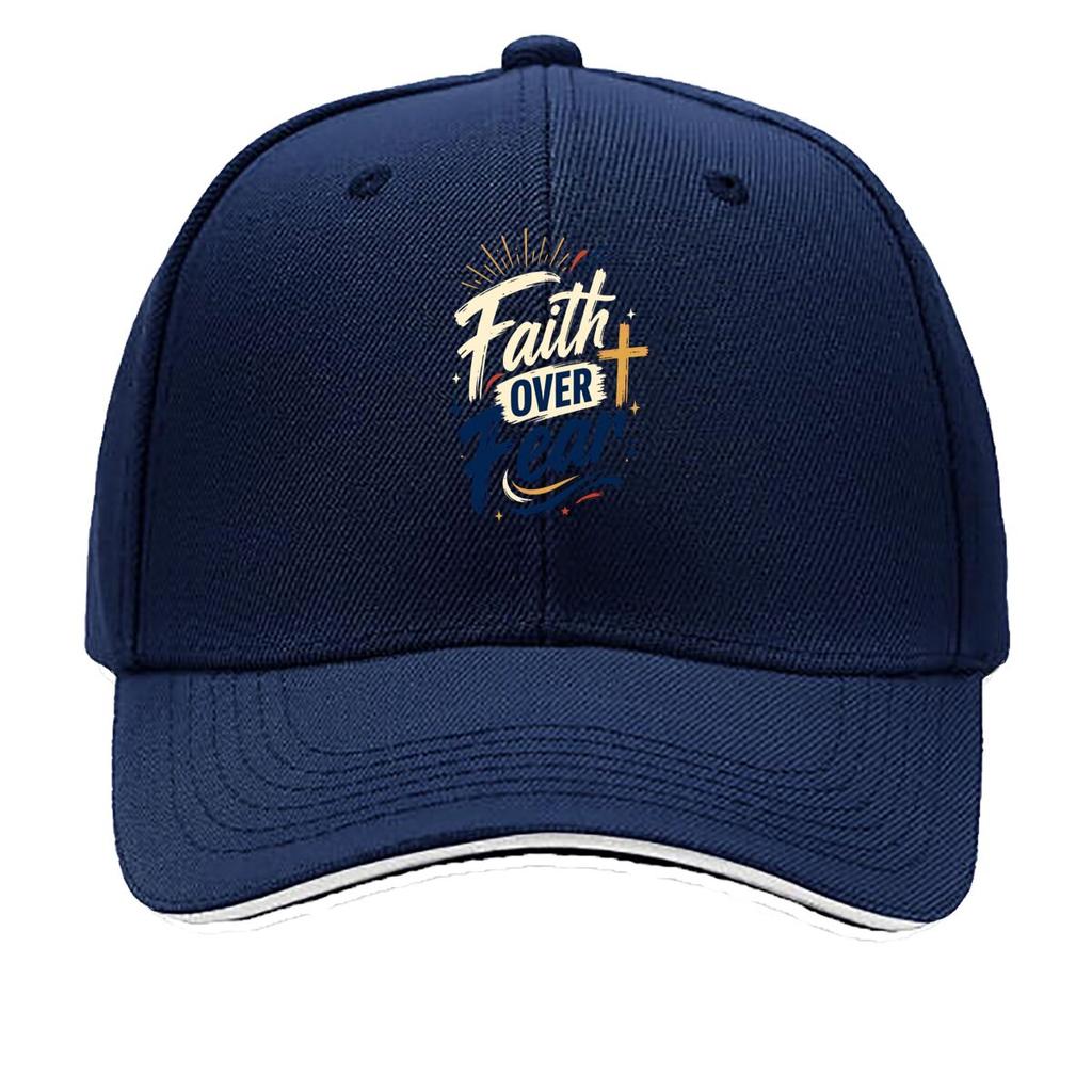 Bold Faith Wins Over Fear Script Sandwich Baseball Cap Sun Cap Outdoor Workouts Hat