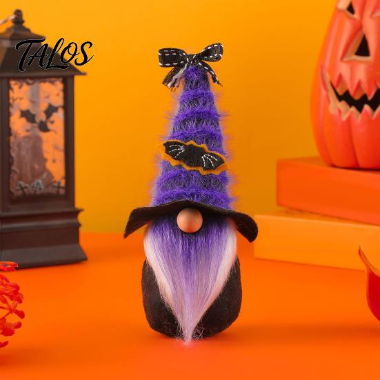 Unique Halloween Ornaments Gnome Decor, Cute Gradient Ghost Figurine, Faceless Statue Holiday Decorations for Party Shelf Table, Spooky Ornament Home