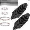 Inner Tie Rod Boot Kit, 2PCS Universal Adjustable Car Tie Rod Boot with Bellow C