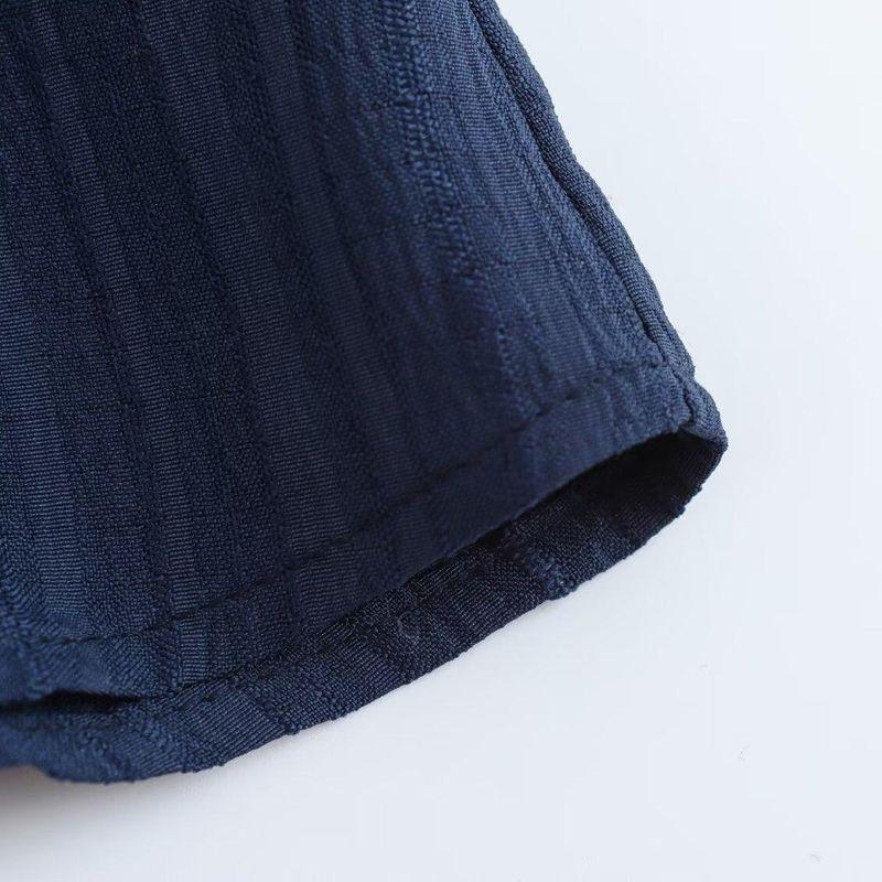 Kaslead New Arrival Women's Clothing Fashion Style Fashion Minimalist Texture Ruffles Bell Sleeve Shirt