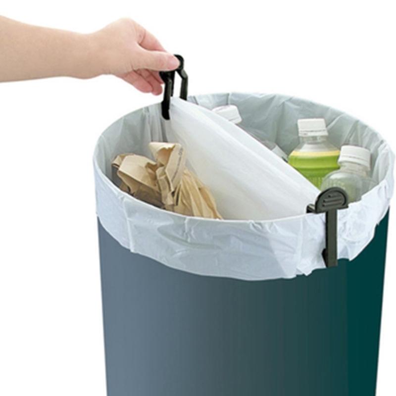 10PCS Plastic Waste Bin Bag Holders Garbage Bag Clips Trash Can Securing Gadgets For Household And Commercial Use