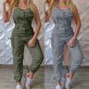 Tulum Kolsuz Yular Polyester Rahat Sırtsız Seksi İnce Kadın Romper Günlük Yaşam için