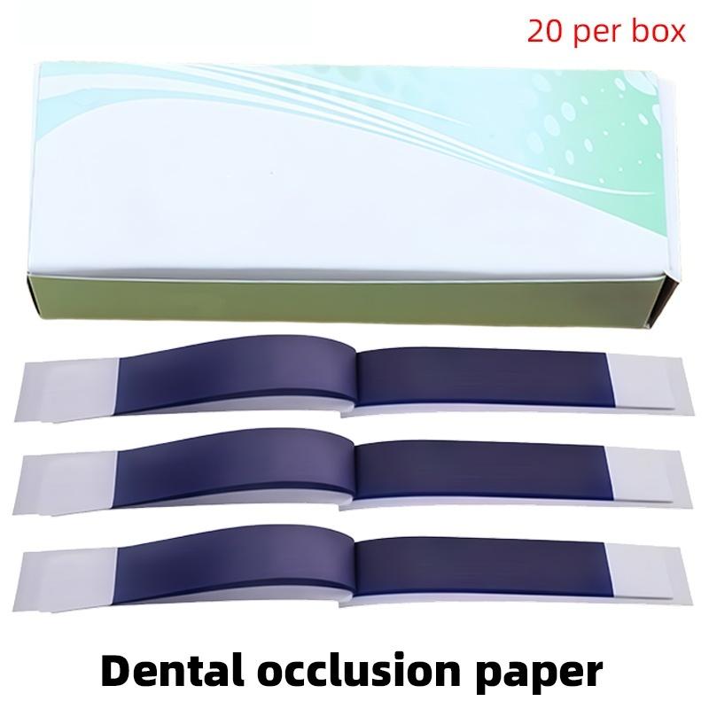 1Box Dental Materials: Mixed Bite Registration Paper, Universal Bite Registration Paper, Blue and Red, Oral Use, Double-Sided
