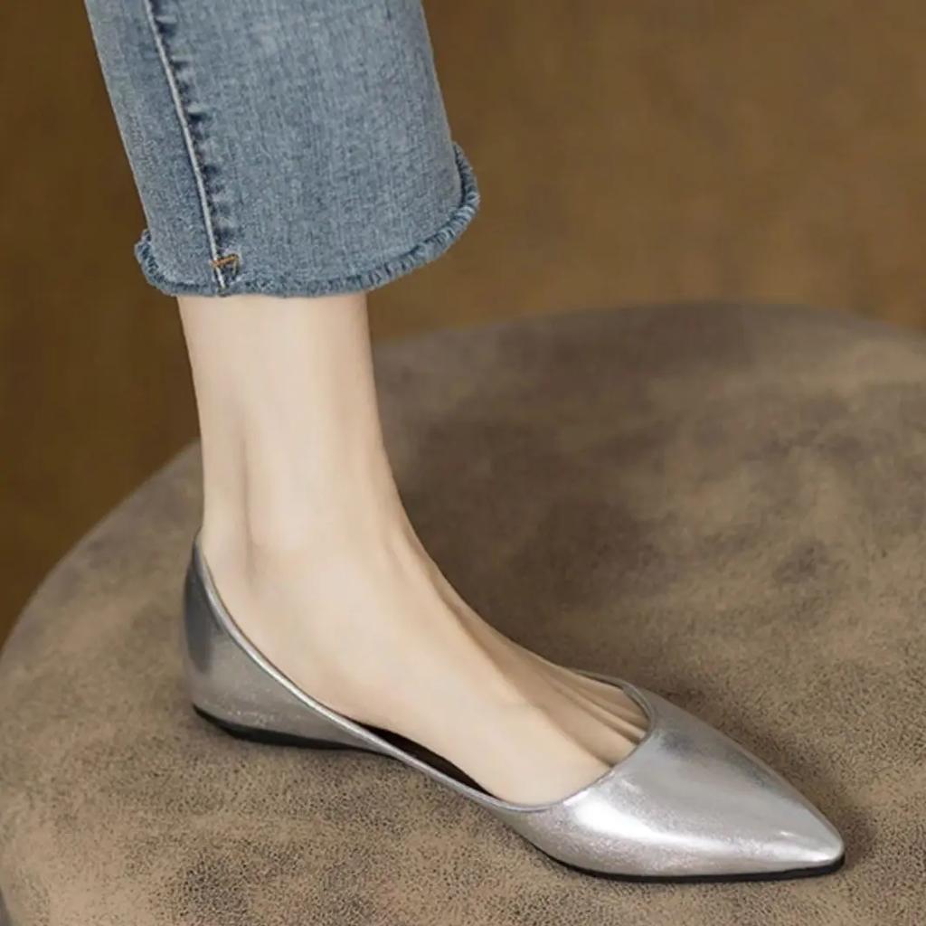 Sexy Elegante Schuhe mit niedrigem Absatz für Damen Slipper Mokassins Büro Beliebt Günstig Ausverkauf Schick Spitze Liquidation Junge Frau Ballerinas