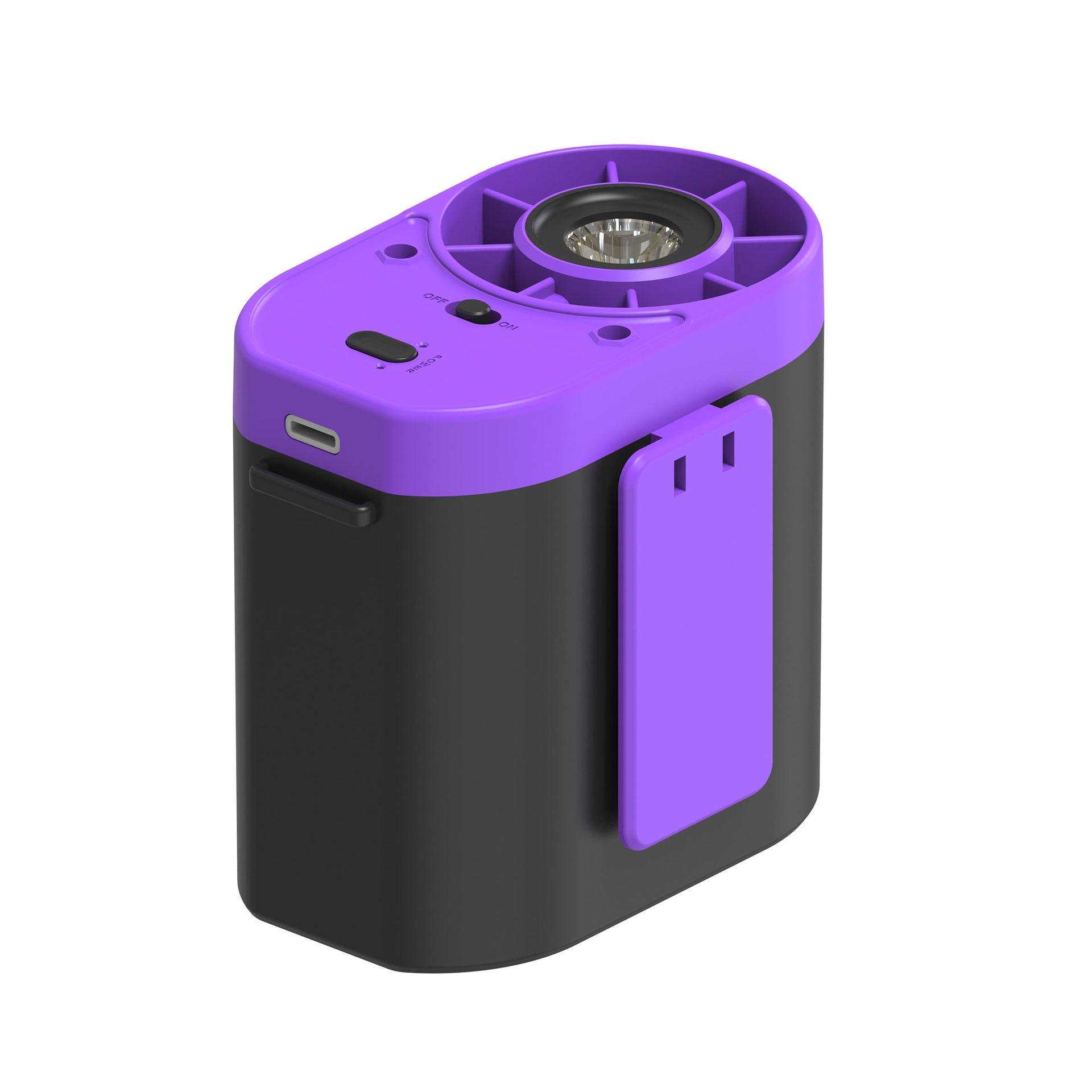 

Rechargeable Waist Clip-On USB Fan with Light for Outdoor Construction Sites 52.7*49.8*149mm