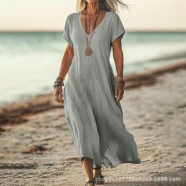 New loose holiday style casual dress summer