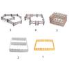 10Pcs Farmhouse Decoration Miniature Scene Fences Set for Doll House Furniture DIY Role for Play Accs Kids Interaction F